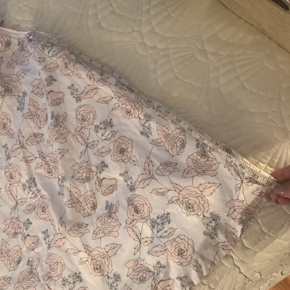 Hope and Henry girls dress. Cream w/ pink rose pattern. Ruffle top lined size 10 - Picture 8 of 14
